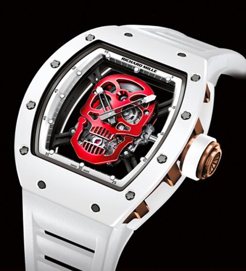 Replica Richard Mille RM052 red skull Toutuo flywheel Watch